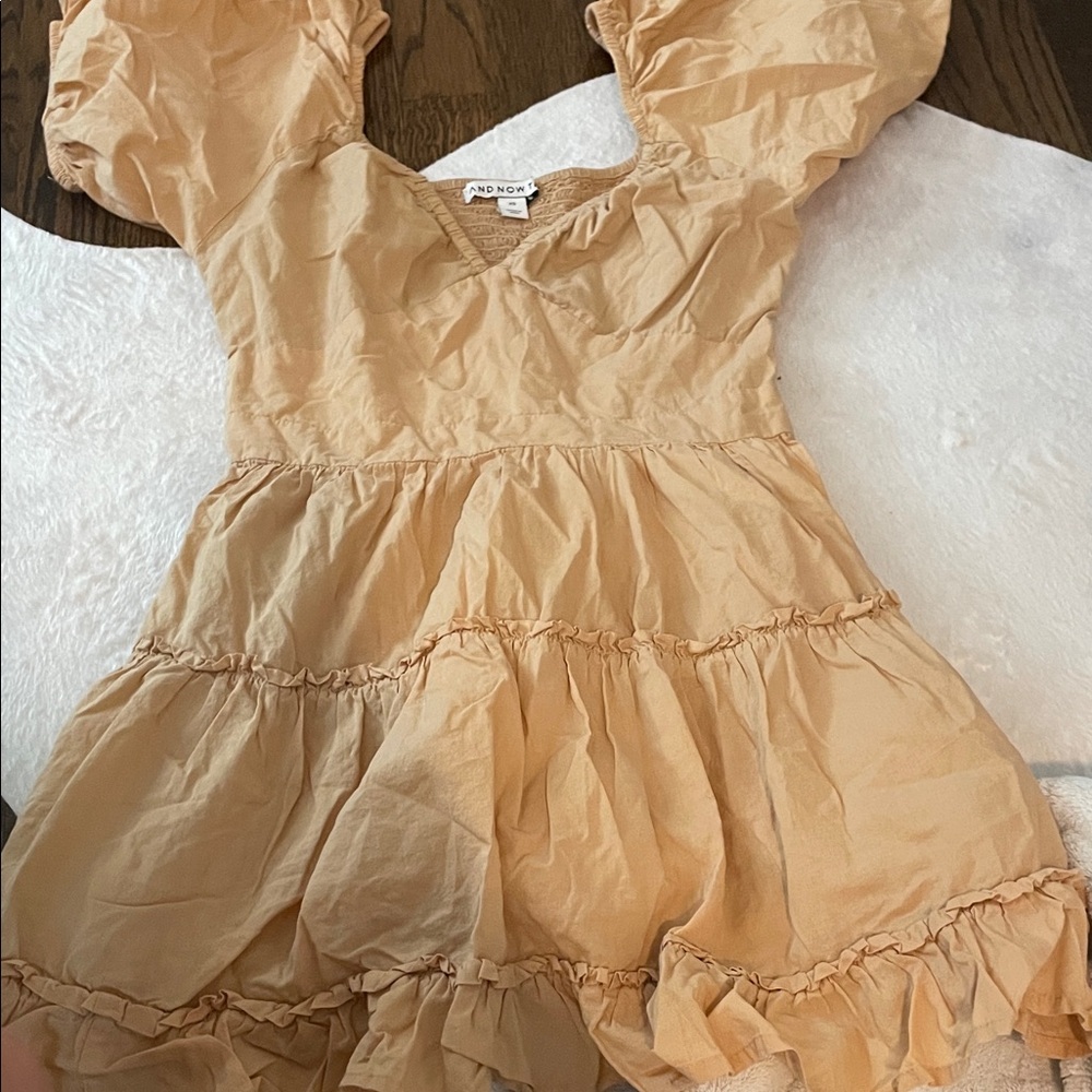 Charming Tan Kids Dress